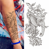 Big Rose Waterproof Temporary Tattoo Flower Butterfly Bird Hipster Fashion Woman Fake Body Arm Sticker Man Tatoo Art Leg Totem