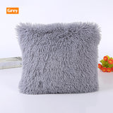 New Fluffy Fur Decorative Throw Pillow Cover Luxury Crystal Plush Velvet Soft Cushion Cover Solid Dyed Sofa Car Bed Pillowcases