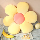 Stuffed Six Petal Flower Cushion Girly Room Decor Sunflower Pillow Bay Window Pink Flower Setting for Kids Bedroom Seat Pillow