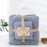 Microfiber Towel Set Coral Fleece Absorbent Hair Swimming Face Hand Bath Towel Sets Microfibre Bathroom Towels Sets