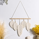 Leaf Macrame Wall Hanging Boho Room Home Decor  Woven Aesthetic Wall Tapestry Home living Room Wedding Decoration Gift