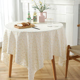 Korean Style Small Daisy Cotton Floral Tablecloth,Tea Table Decoration,Rectangle Table Cover For Kitchen Wedding Dining Room