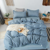 Quilt Cover Set With Bed Linens Single/Queen/King Size colcha de cama casal Solid Color Comforter Bedding Set For Double Bed