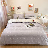 Quilt Cover Set With Bed Linens Single/Queen/King Size colcha de cama casal Solid Color Comforter Bedding Set For Double Bed
