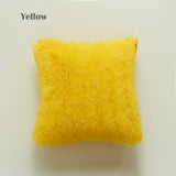 New Fluffy Fur Decorative Throw Pillow Cover Luxury Crystal Plush Velvet Soft Cushion Cover Solid Dyed Sofa Car Bed Pillowcases