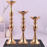 Metal Candle Holders Flowers Vase Candlestick Centerpieces Road Lead Candelabra Centerpieces Wedding porps Christmas decoration