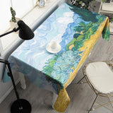 Van Gogh Oil Painting Waterproof Coffee Table Table Cover Rectangular Tablecloths Party Wedding Decoration Table Cloth