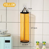 Wall Hanging Nail-Free Plastic Garbage Bag Holder Mounted Trash Bag Storage Box Cotton Pad Container For Home Kitchen Bathroom