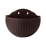 Hand Exquisite Wall-mounted Plastic Basket Indoor Outdoor Storage Flower Pot Plant Container Home Living Room Decoration