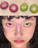 1 Pair Cosmetic Color Lens Korea Cosplay Big Eyes Contact Lens Diameter Large Pink Lens