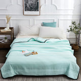 Summer Air Condition Quilt Thin Stripe Lightweight Comforter  Full Queen Breathable Sofa Office Bed Travel Quilts Throw Blanket