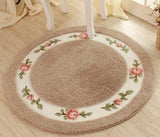 Flower Doormat Soft Plush Round Rotating new Chair Floor Mat Modern Bathroom Carpet Children Play Rugs
