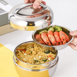 Food Container Stainless Steel Lunch box for hot food 2 Layer Portable Thermo Insulated Bowl Insulation Bento Tableware