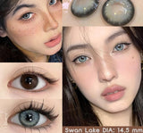 1 Pair Colorcon Korean Lenses Colored Contact Lenses for Eyes Big Eye Lenses Pink Lenses Blue Eye Lenses