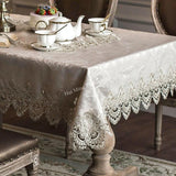 Tablecloth Little Gray Europe Luxury Embroidered Table Dining  Table Cover Cloth Lace Coffee Table Flag Cushion Cover Set