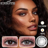 Natural Color Contact Lenses for Eyes 2pcs Gray Eyes Lenses Yearly Fashion Brown EyeContacts Lens Colored Eye Contacts