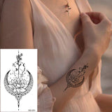 Waterproof Temporary Tattoo Stickers Butterfly Snake Rose Flower Gun Dark Flash Small Women Body Art Wrist Neck Fake Tattoos Men