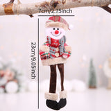 Cute Christmas Santa Snowman Deer Doll Decoration Gift Doll Christmas Tree Hanging Ornament New Year Xmas Home Decoration