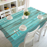 Wooden Texture Printing Rectangular Tablecloths for Table Wedding Decoration Waterproof Coffee Table Cover Anti-stain Manteles