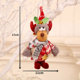 Cute Christmas Santa Snowman Deer Doll Decoration Gift Doll Christmas Tree Hanging Ornament New Year Xmas Home Decoration