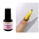 Laser Rainbow Cat Eye Gel Magnetic Nails Polish Reflective Sparkling Glitter Gel Can Be Use on Any Color Nail Accesorios