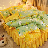 Duvet Cover kawaii Bedding Set Twin Size Flower Quilt Cover 150x200 High Quality Skin Friendly Fabric Bedding Cover