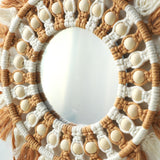 Wall Mirror Macrame Decorative Mirrors Boho Home Decor Wall Hanging Mirror for Living Room Decoration Bedroom Baby Nursery Gift
