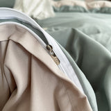 Solid Color Duvet Cover Set Single Double King Size Quilt Cover Set  Bed Hotel Home Skin Friendly Fabric Bedding Sets