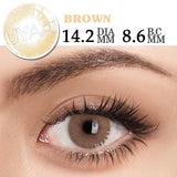 2pcs/1Pair Colored Contact Lenses With Diopters P-0.00 to P-8.00 Contact Color Lens Eyes Pupil Natural Multicolored Lenses