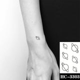 Waterproof Temporary Tattoo Stickere Black Hand Drawn Heart Design Body Art Fake Tattoo Flash Tattoo Wrist Ankle Female