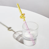 Glass Straws Twist Reusable Straws Heat Resistant Glass Straw Drinking Milk Tea Long Stem Glass Staw