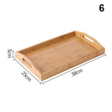 Bamboo Wooden Rectangular Tea Tray Solid Wood Tray trays serving tray Kung Fu Tea Cup Tray Wooden Hotel Dinner Plate