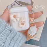 Cute Fresh Flower Case for Apple AirPods 1 2 Pro 3rd Case Purple Flower Case for AirPods Pro 3 Case with Keychain Lanyard