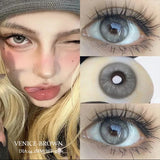 new style 1 Pair Color Contact Lenses with Natural Eye Contact Lenses Blue Brown Green Lenses Pupils Beauty Color lens