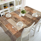 Wooden Texture Printing Rectangular Tablecloths for Table Wedding Decoration Waterproof Coffee Table Cover Anti-stain Manteles
