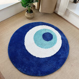 Fluffy Evil Eye Circle Rug Carpet Plush Comfortable Handmade Bedroom Ultra Soft and Fluffy High Quality for Halloween