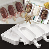 Silicone Ice Cream Mold DIY Chocolate Dessert Popsicle Moulds Tray Ice Cube Maker Homemade Tools Summer Party Supplies