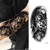 New Waterproof Temporary Tattoo Sticker Lion King Tiger Wolf Forest Mechanical Wild Boat Men Body Art Arm Fake Tatoo Women