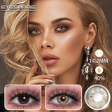 Natural Color Contact Lenses for Eyes 2pcs Gray Eyes Lenses Yearly Fashion Brown EyeContacts Lens Colored Eye Contacts