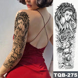 Large Full Arm Sleeve Tattoo Japanese Traditional Samurai Waterproof Temporary Tatoo Sticker Totem Men Women Phoenix Fake Tatto