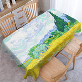 Van Gogh Oil Painting Waterproof Coffee Table Table Cover Rectangular Tablecloths Party Wedding Decoration Table Cloth