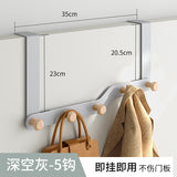 Japanese Style Door Rear Hook Clothes Coat Hat Towel Hanger Door Back Wall Mounted Hooks Kitchen Bathroom Organizer Holder Rack