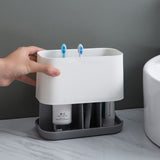 Multi-funct Toothbrush Toothpaste Holder Case Shaving Makeup Brush Electric Toothbrush Organizer Stand Box Bathroom Accessories