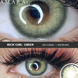 Color Contact Lenses for Eyes 2pcs TAYLOR GRAY Green Colored Lenses Beautiful Pupil Yearly Makeup Cosmetic ContactLens