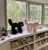 Cartoon Kawaii Walking Black Cat Pillow Back Cushion Desk Sofa Home Decor Kids Child Birthday Present Gift