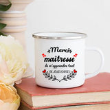 Print Mugs Creative Coffee Cups Drinks Water Milk Cup Enamel Mug School Home Handle Drinkware Gifts