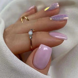 24Pcs Purple Y2K Press on Nails Star Diamond Designs Full Cover Fake Nails Long Coffin Acrylic False Nails for Women