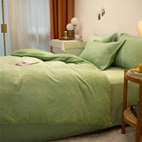 Winter Warm Duvet Cover Queen Size Bed Coral Fleece Quilt Cover King Size Bed Flannel Comforter Case Flannel Blanket Bedding