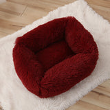 Dog Beds Mats New Super Soft Square Pet Dog Bed Cat Bed Plush Full Size Calm Bed Comfortable Sleeping Artifact Soothing Bed