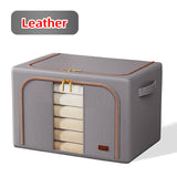 Foldable Leather Storage Box for Clothes Large Capacity Quilt Blanket Closet Wardrobe Clothing Organizer Home Organizer